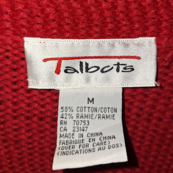 Talbots Colorful Patchwork Knit Cardigan In A Size Medium. Holiday Christmas - Picture 2 of 7